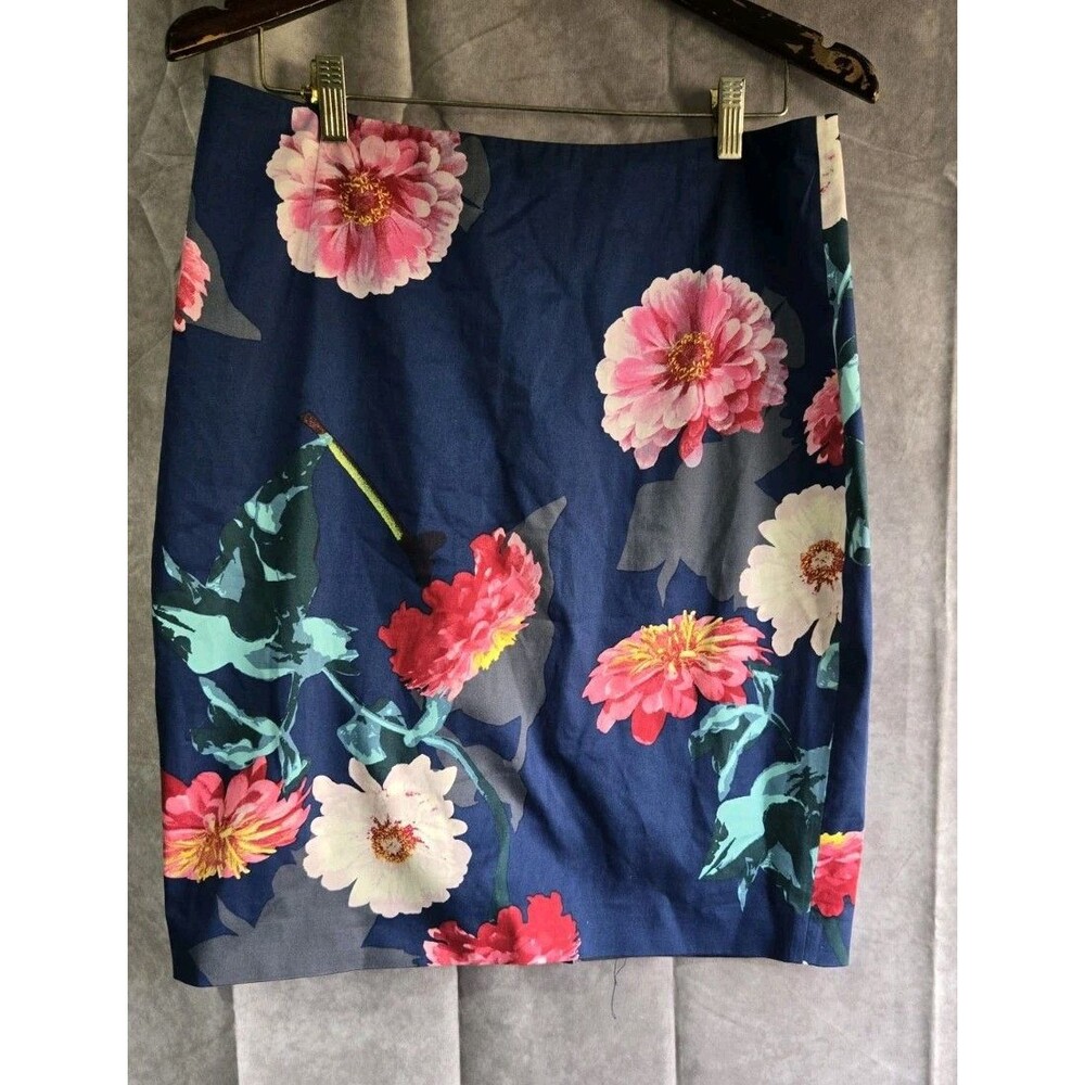 Banana Republic Womens Midi Floral Skirt  Sz 12 Casual Professional Easter